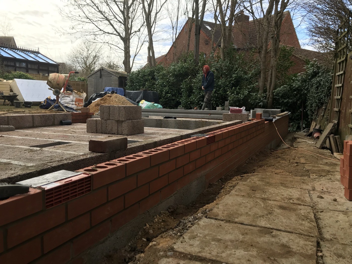 Back Extension with Patio in Milton Keynes