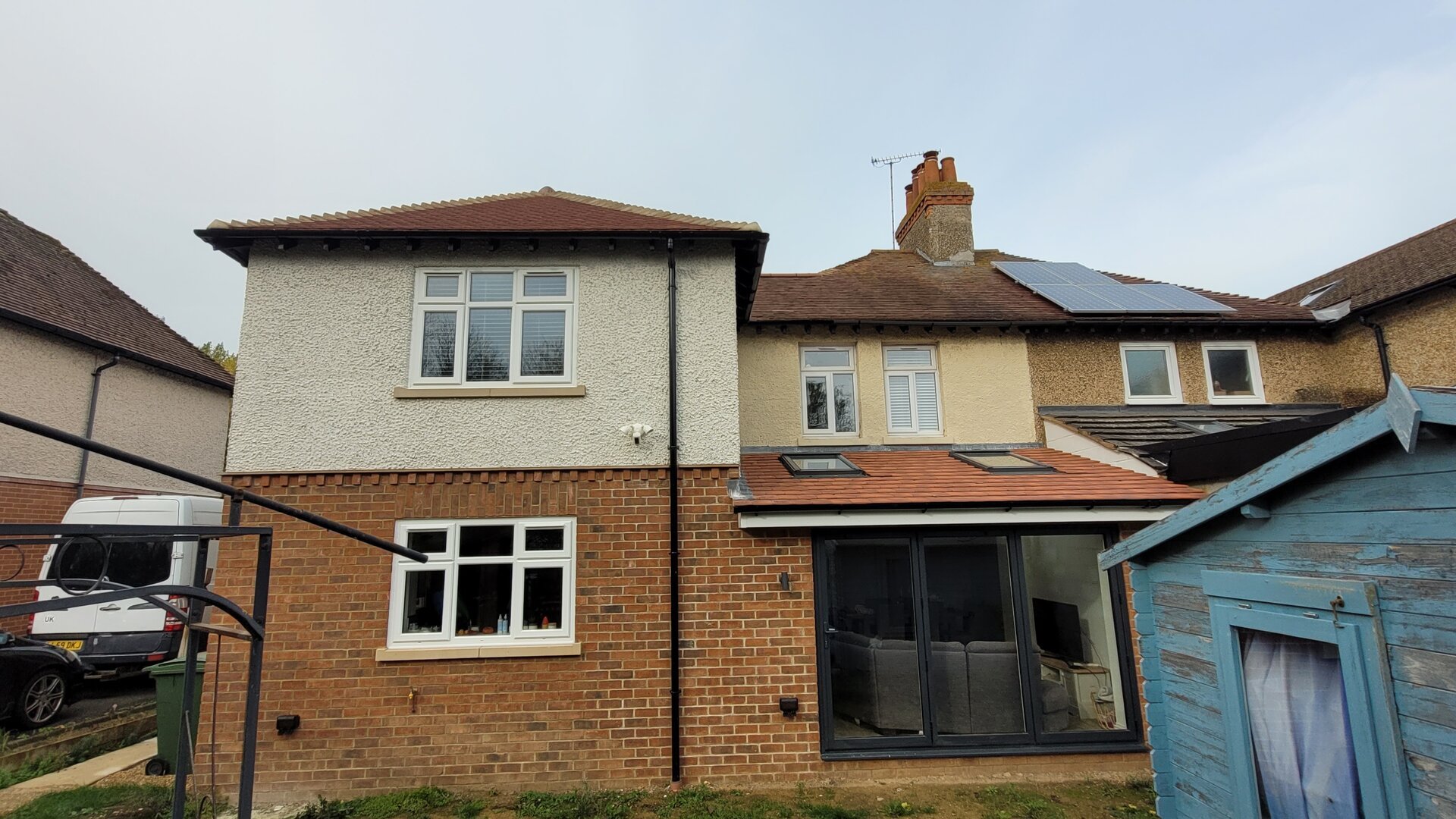 Double storey front extension completed in Newport Pagnell Milton Keynes by Crownhill Building Services