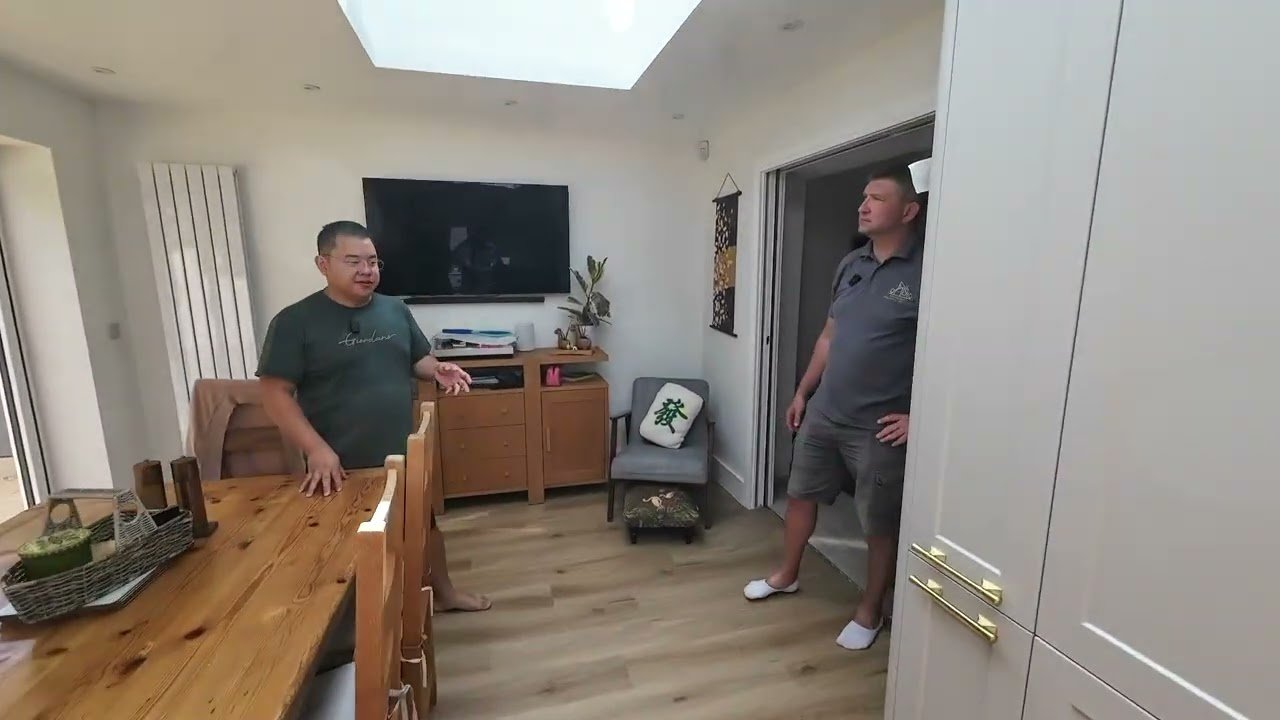Customer video testimonial for Luxury Single Storey Kitchen Extension in Brooklands MK